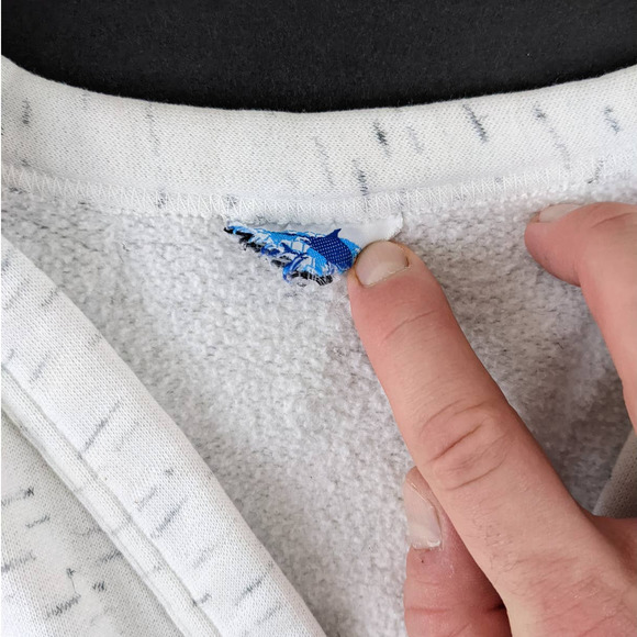 Vintage 90s Model T Blue Striped Las Vegas Heather Grey Cardigan Unisex - Picture 5 of 5